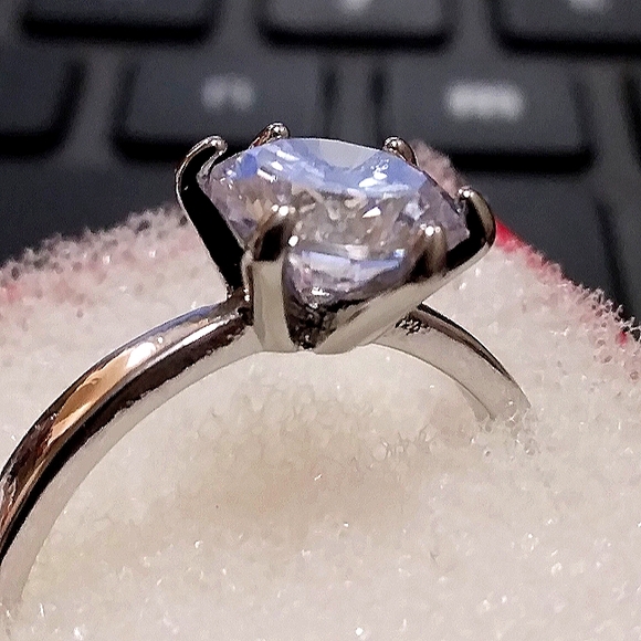 World Of ICEETHON Jewelry - Silver-Plated Women's 2ct Round Solitaire CZ Cheap Wedding Ring Clearance Sale